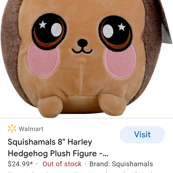 ♡3 for $20 - Squishamals Harley Hedgehog plush 8 inch tall - Picture 7 of 9